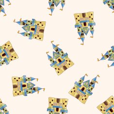 castle cartoon sticker icon N4