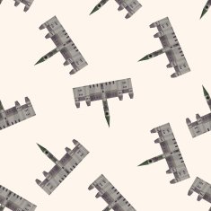 castle cartoon seamless pattern background N4