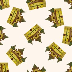 castle cartoon seamless pattern background N10
