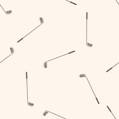 golf equipment cartoon seamless pattern background N5