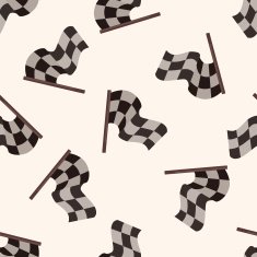 f1 racing cartoon seamless pattern background N26