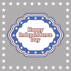 Vector independence day badge poster N2