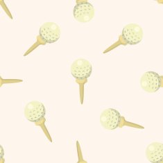 golf equipment cartoon seamless pattern background N14