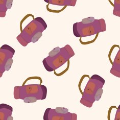 golf equipment cartoon seamless pattern background N15