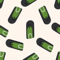 golf equipment cartoon seamless pattern background N16