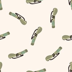 golf equipment cartoon seamless pattern background N17