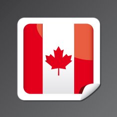 Canadian flag button