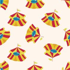 circus tents cartoon seamless pattern background N2