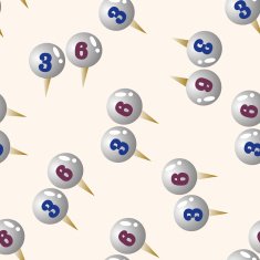 golf equipment cartoon seamless pattern background N22