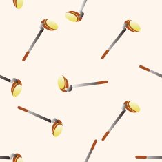 golf equipment cartoon seamless pattern background N23