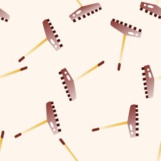 golf equipment cartoon seamless pattern background N27