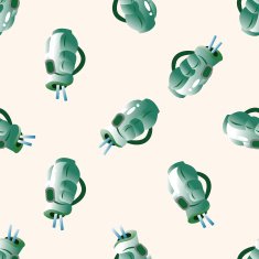 golf equipment cartoon seamless pattern background N31