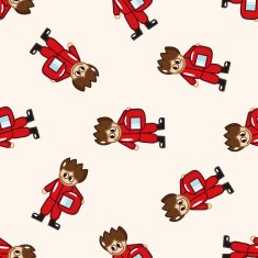 f1 racing cartoon seamless pattern background N51