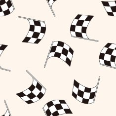 f1 racing cartoon seamless pattern background N55