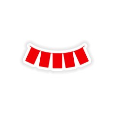 icon sticker realistic design on paper garland N8