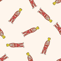 racing champion cartoon seamless pattern background