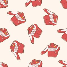 racing coat cartoon seamless pattern background