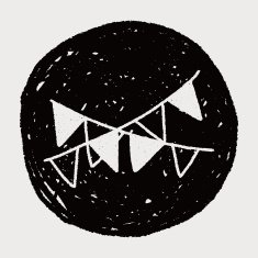doodle decorative flag N7