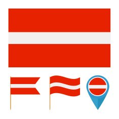 Latvia country flag vector