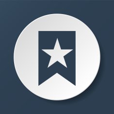 Vector Web Bookmark Ribbon Icon N6