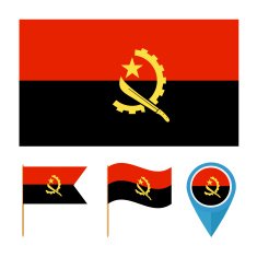 Angola icons for design with reference to a particular country