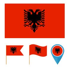 Albania icons for design with reference to a particular country