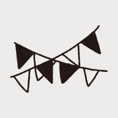 doodle decorative flag N9