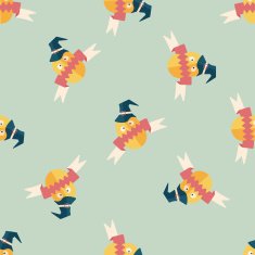 Halloween flag flat icon eps10 seamless pattern background