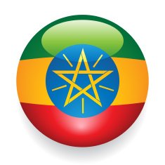 World Flag Button Ethiopia