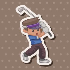 person character golfers theme elements N8