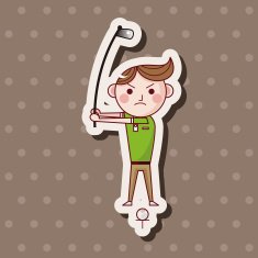 person character golfers theme elements N9