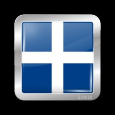 Flag of Greece Metal Icons