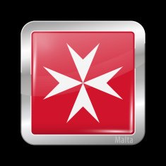 Flag of Malta Metal Icons