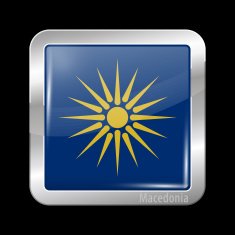Flag of Macedonia Metal Icons