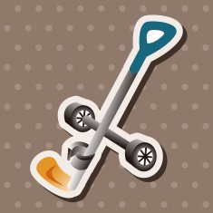 golf equipment theme elements N163