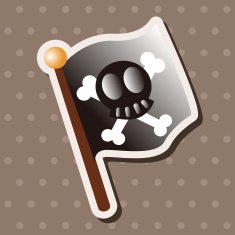 Pirate flags theme elements N10