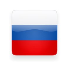 Square icon with flag of Russia