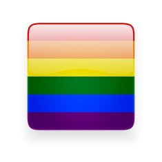 Square icon with rainbow flag