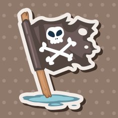 Pirate flags theme elements N11