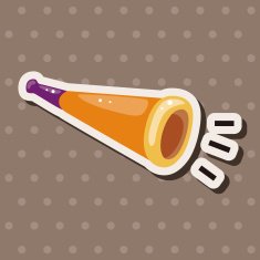 birthday horn theme elements N16