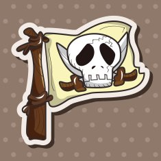 Pirate flags theme elements N12
