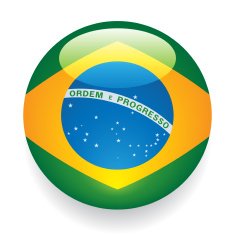 World Flag Button Brazil