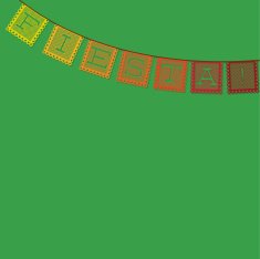 Mexican 'papel picado' (Paper flag decoration) card in vector fo N5