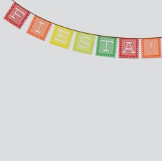 Mexican 'papel picado' (Paper flag decoration) card in vector fo N7