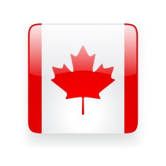 Square icon with flag of Canada