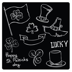 Vector Illustration Silhouette of St Patrick's Day