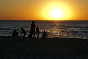 sunset evening on the beach