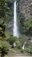 Landscape of high waterfall