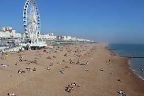 ferris wheel on the coast in England