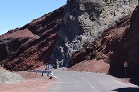 mountain road on the sunny canary islands